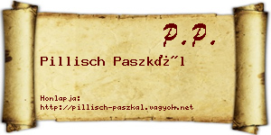 Pillisch Paszkál névjegykártya